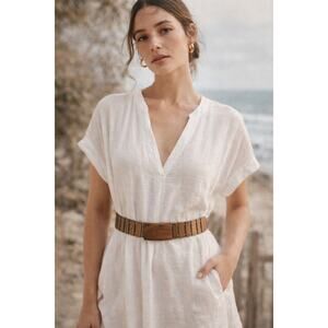 Wooden Link Belt Boho Minimalist Coastal Resort Waist Belt Gold Beaded One Size